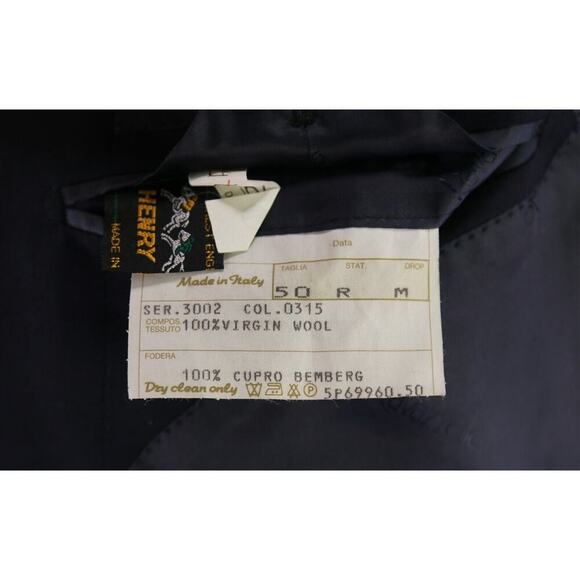 Ravazzolo Navy Blue w/ Gold Metal Buttons Double Breasted Wool Blazer Jacket 40R - Picture 9 of 9